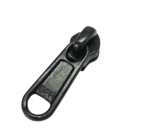 BPR #8 Non Lock Black Paint Zipper Slider for Bags & Accessories | Metal #8 Zip Slider Manufacturer India